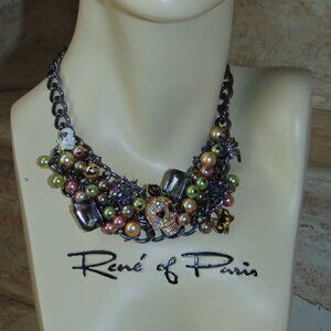 💀Betsey Johnson Halloween Spider Skulls Statement Necklace Cluster Retail $148